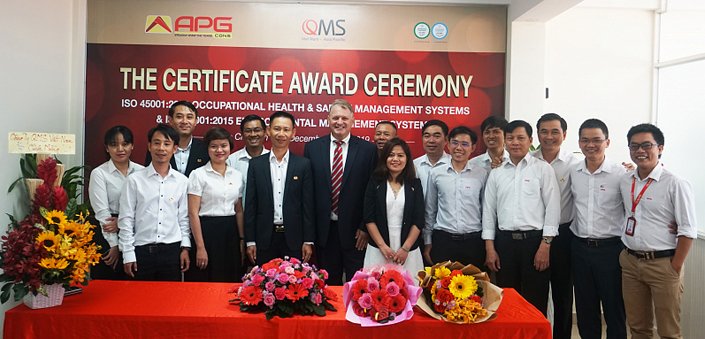 AN PHU GIA CONSTRUCTION HAS BEEN AWARDED TO RECEIVE ISO 45001: 2018 CERTIFICATE AND ISO 14001: 2015 CERTIFICATE IN VIETNAM CONSTRUCTION INDUSTRY