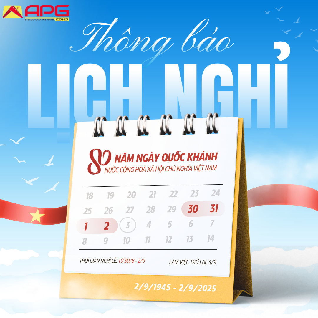 THÔNG BÁO NGHỈ LỄ QUỐC KHÁNH 2/9