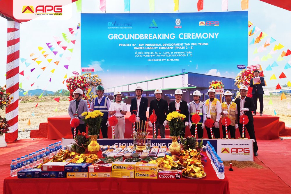 APGCONS khởi công dự án nhà xưởng gần 700 tỷ đồng của BWID