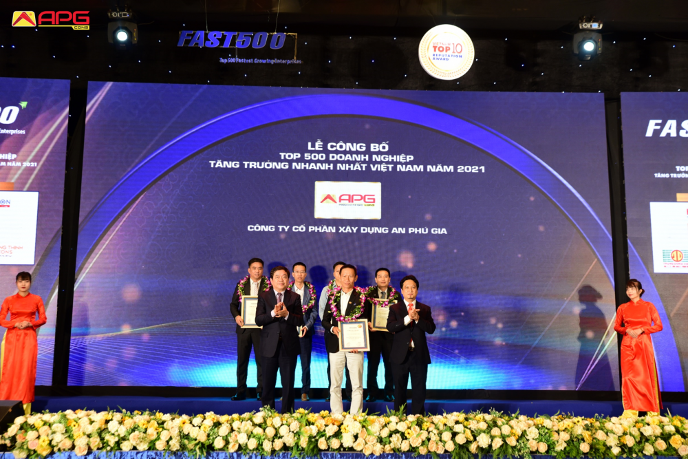 AN PHÚ GIA XUẤT SẮC VÀO TOP 15 DOANH NGHIỆP TĂNG TRƯỞNG NHANH NHẤT VIỆT NAM