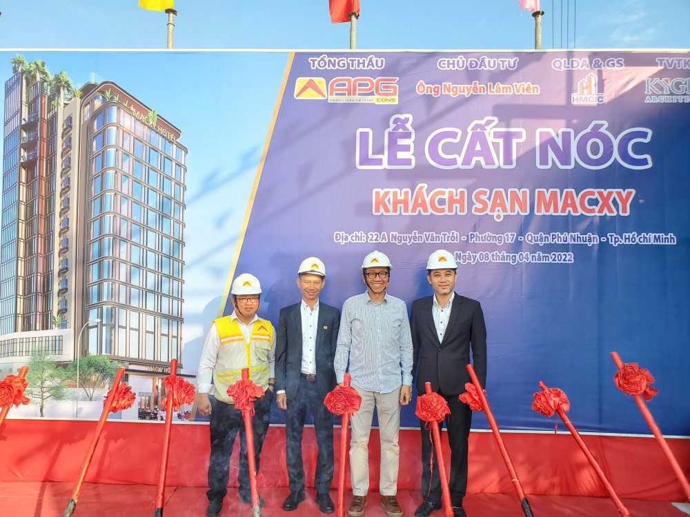 APGCONS TỔ CHỨC LỄ CẤT NÓC DỰ ÁN MACXY HOTEL